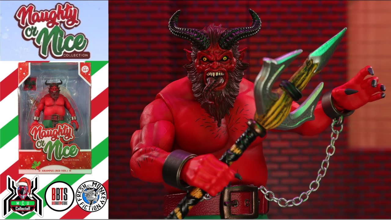 Naughty or Nice Collection KRAMPUS Red Version Santa Fresh Monkey Fiction Christmas Figure Review