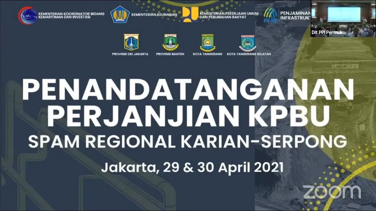 Penandatanganan Perjanjian Proyek KPBU SPAM Regional Karian - Serpong