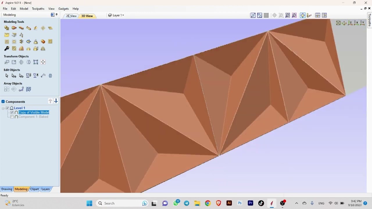 Vectric Aspire Tutorial | اسهل طريقة لرسم الأهرامات، الجزء الأول