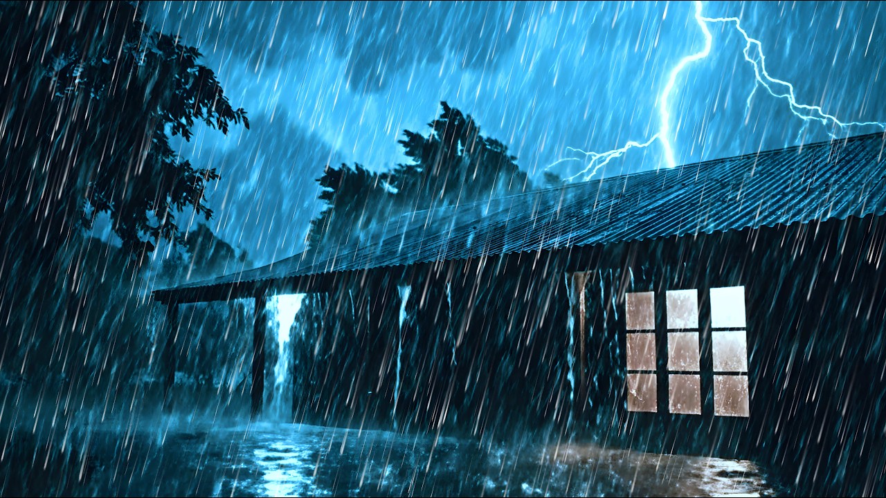 Fall Asleep FAST Tonight 😴 Heavy Rain & Loud Thunder on Tin Roof #93
