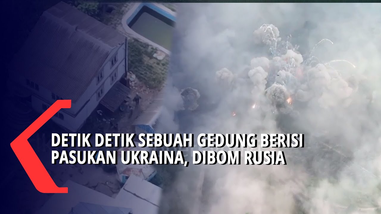 Detik Detik Sebuah Gedung Berisi Pasukan Ukraina, Dibombardir Rusia