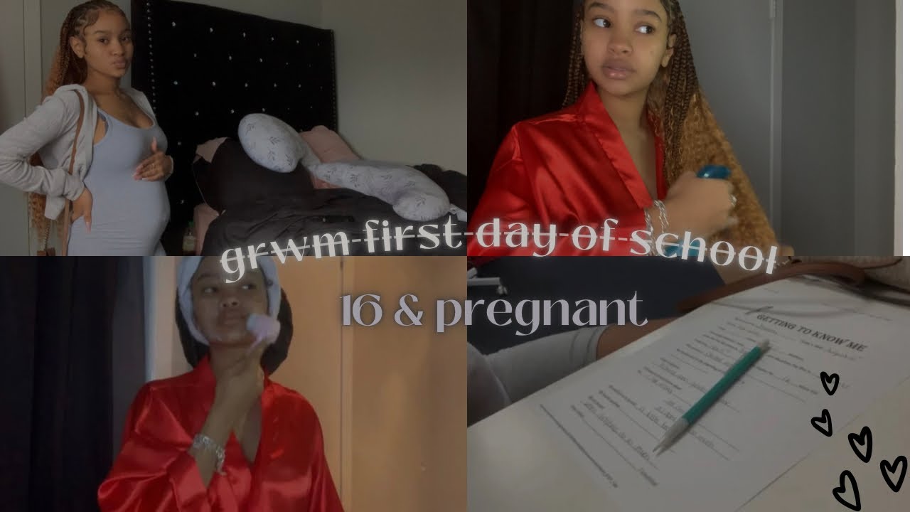 GRWM: первый день в школе | 16 лет и беременна🤰🏽 серия 1