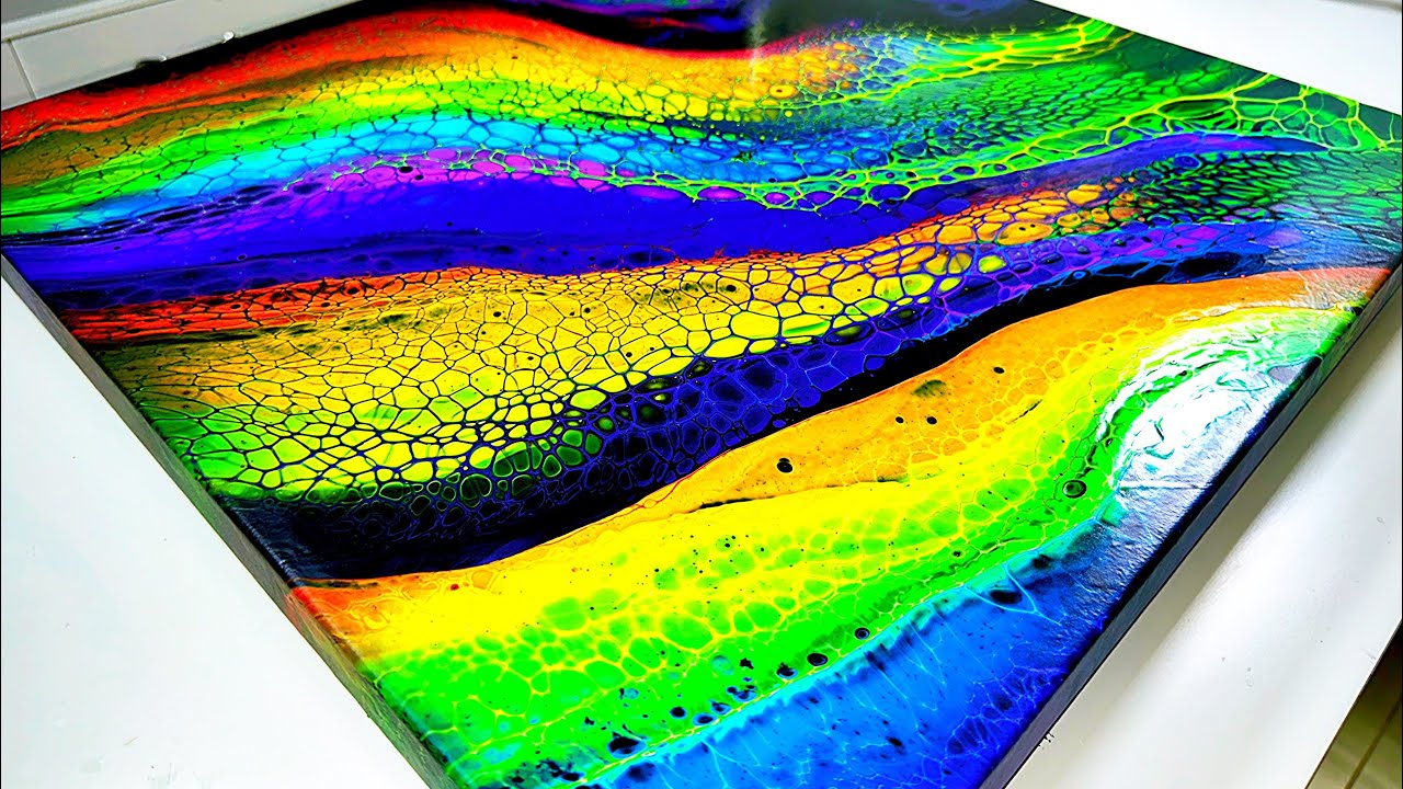 Vibrant Fluid Art Rainbow Swipe Tutorial