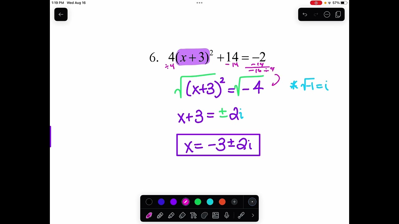 M408 Ch 0 Solving Quadratics Review