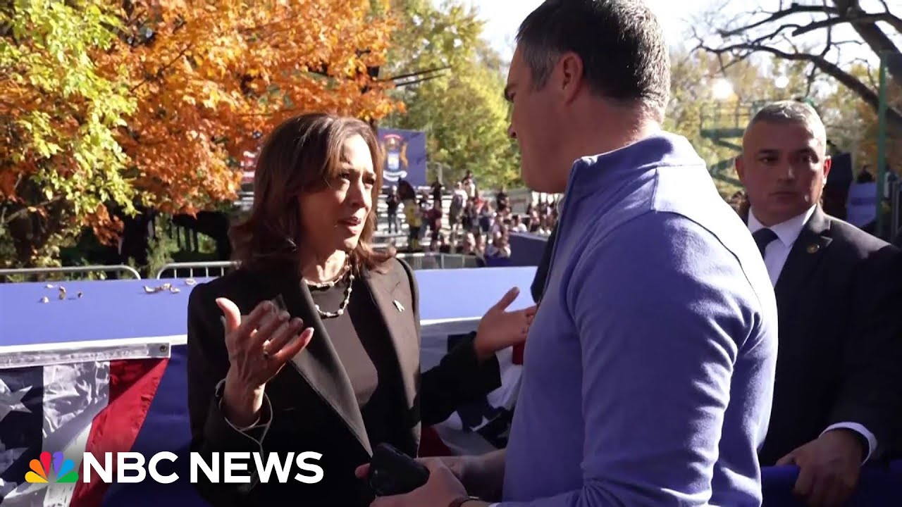 Harris tells NBC News about her closing argument to voters in Michigan