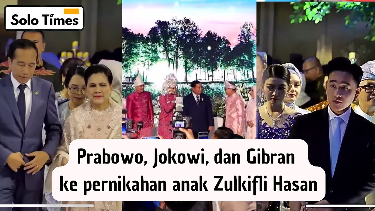 Gibran, Jokowi, hingga Prabowo Hadiri Pernikahan putri Zulkifli Hasan
