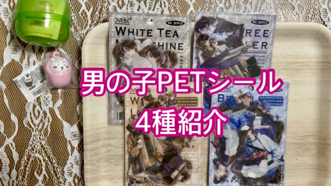 Vol.173 男の子PETシール4種紹介+ちいかわ