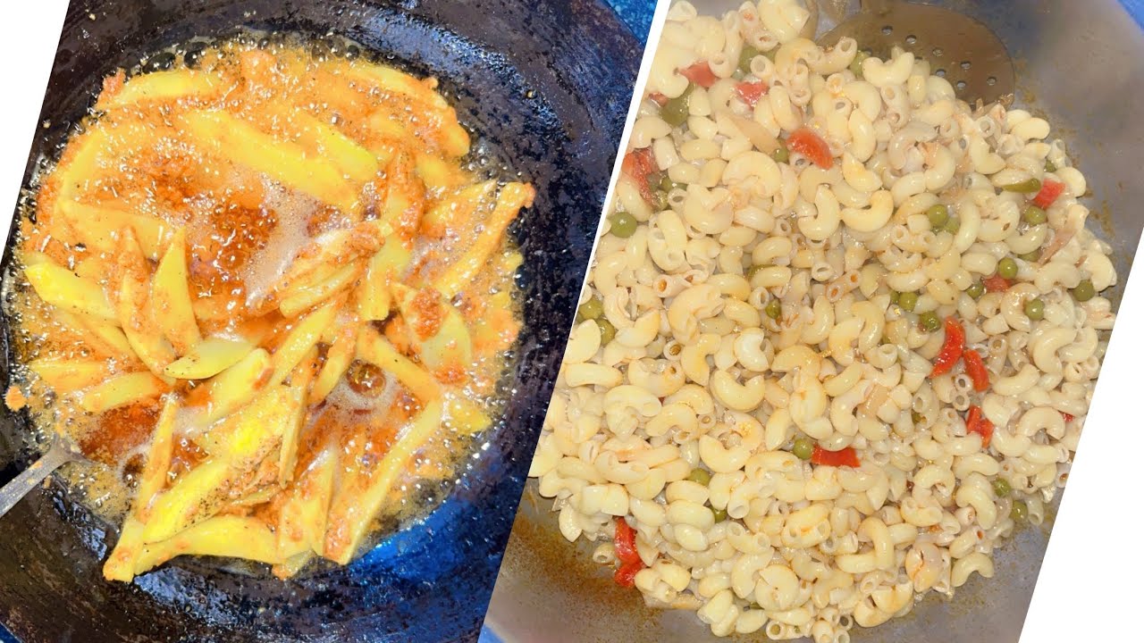 Pasta Party With Crispy Fries 🍟 | Macroni aur fries banay |  Zarmish rao 