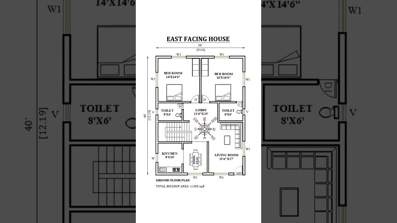 30x40 east facing house plans as per vastu #homeplan #housedesign #houseplans #homedesign #shorts