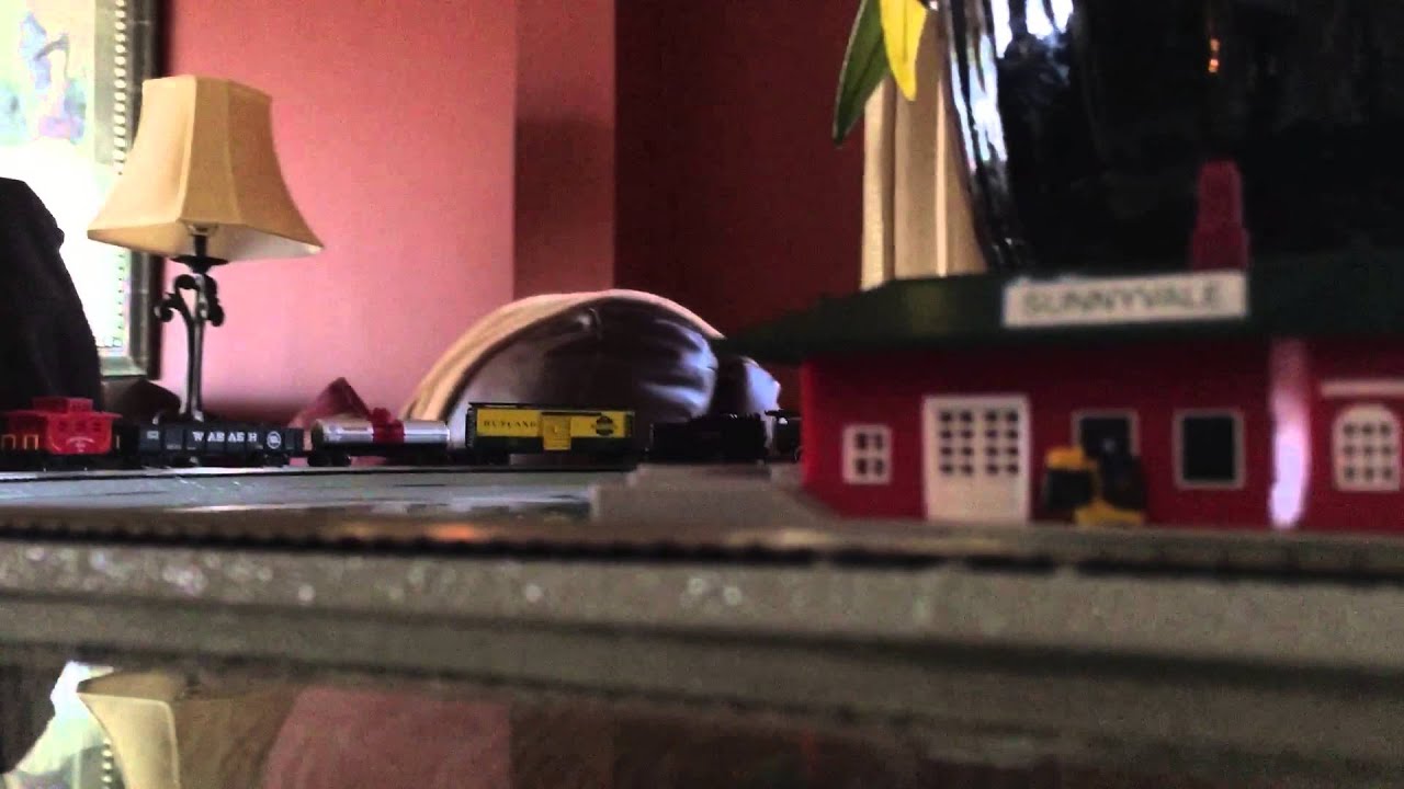 Track side view of my Bachmann N scale trailblazer train set