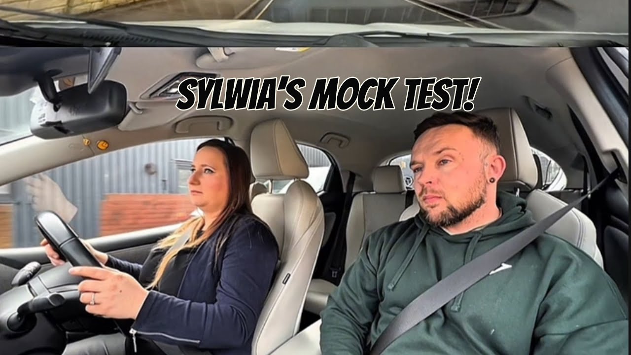 Mock driving test with Sylwia