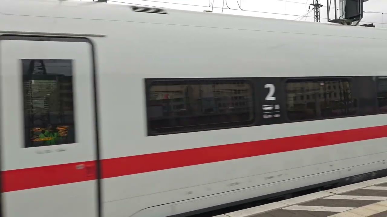 ICE 73 nach Basel Bad Bf Ausfahrt aus Frankfurt am Main Hbf begrüßt mich mit Makrofon hupen 