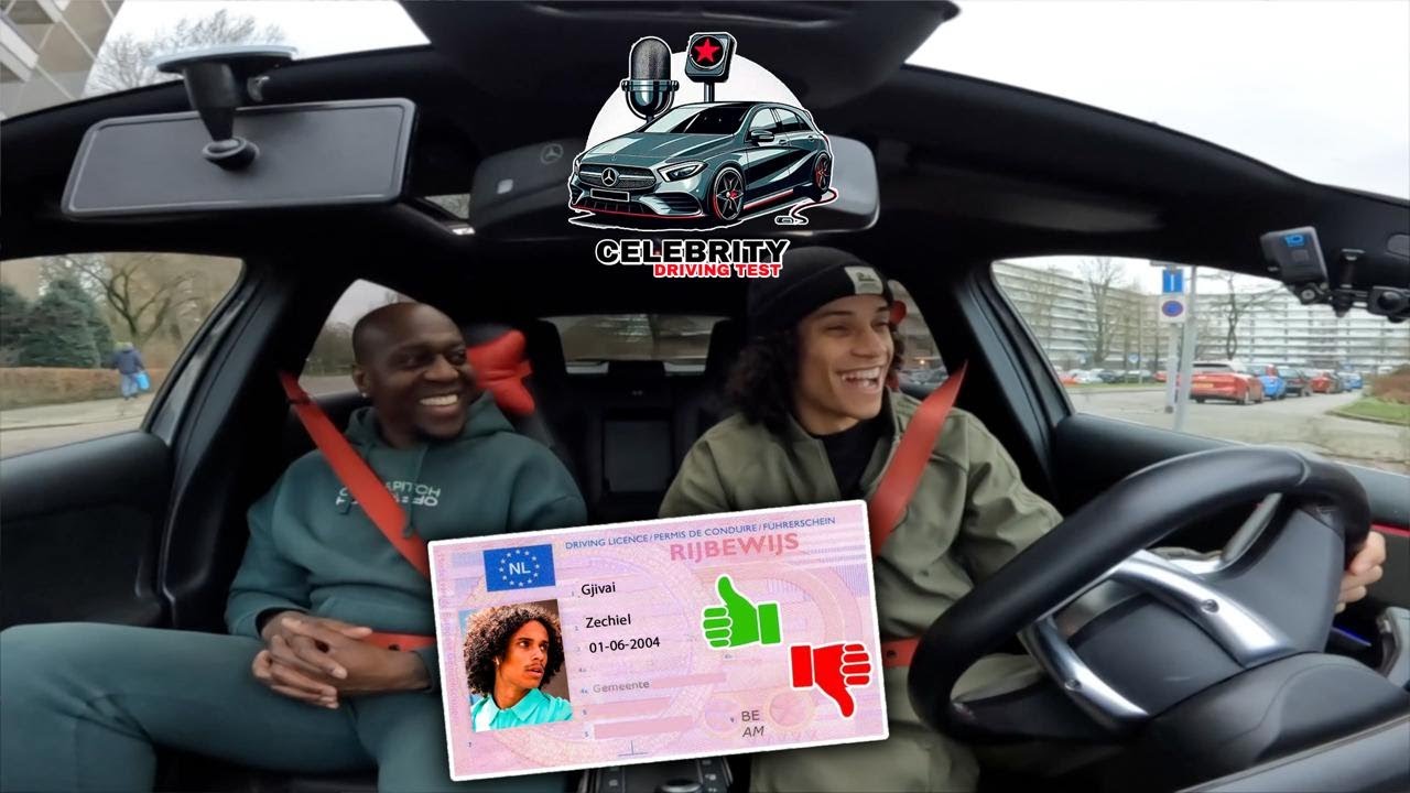 Celebrity Driving Test... Met Gjivai Zechiël...