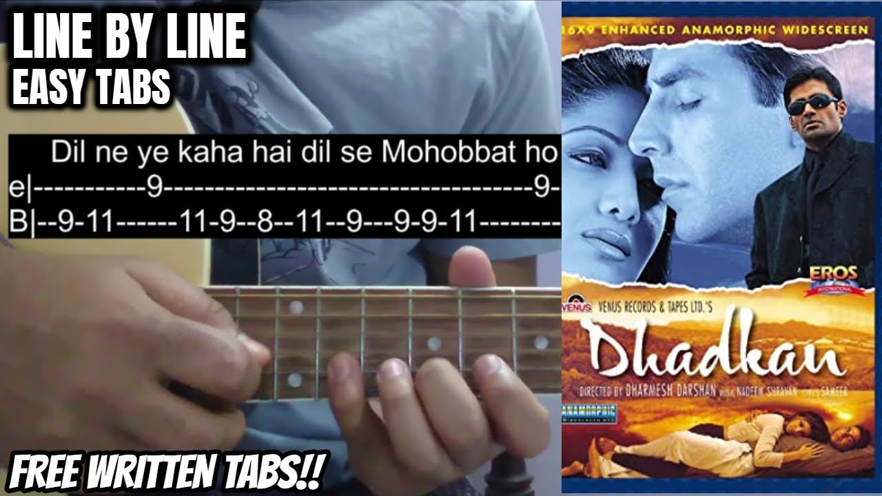 Dil Ne Ye Kaha Hain Dil Se Guitar Tabs Tutorial | Dhadkan | Shubham Joshi