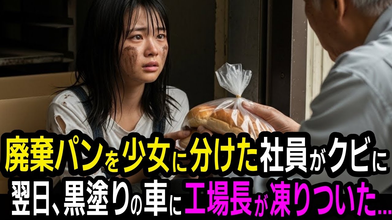 「クビです」廃棄パンを少女に分けた老人を即日解雇した工場長…翌日、黒塗りの車を見た瞬間に凍りついた