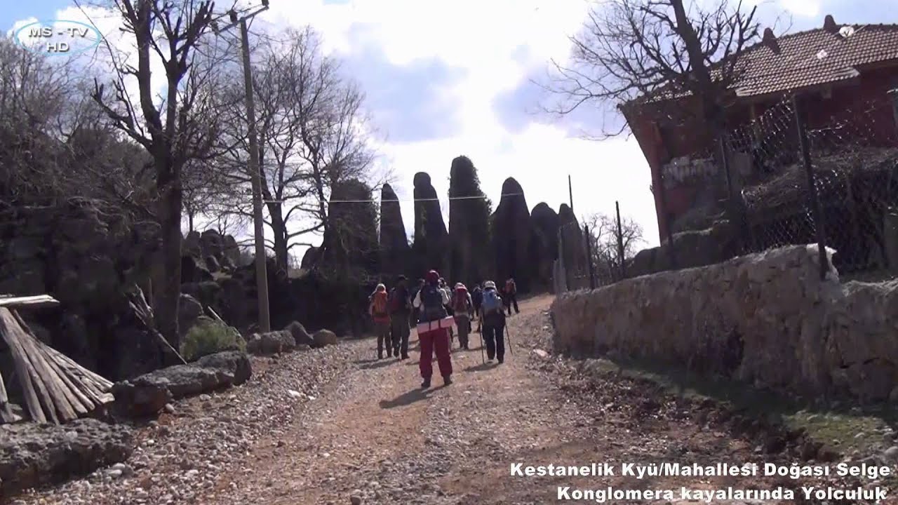 Kestanelik Köyü/Mahallesi Doğası Konglomera kayalarında Yolculuk
