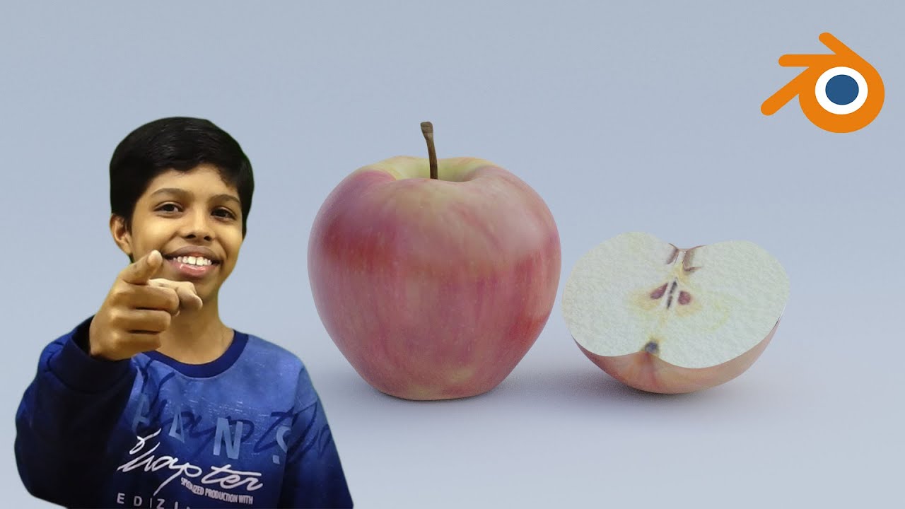 Making Apple Fruit in Blender | Time-lapse | Blender Modeling and Texturing | Harivids