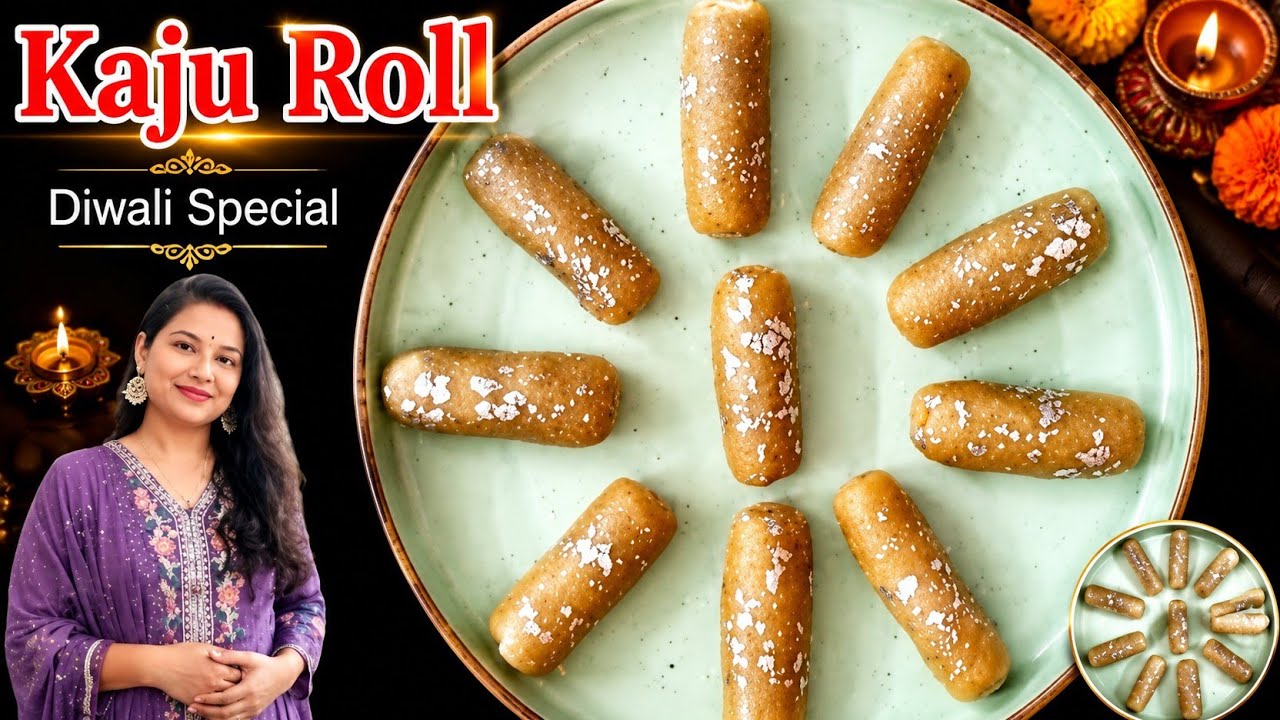 घर पर बनाएं परफेक्ट Kaju Roll | Diwali Special Sweet | Soft & Rich Kaju Roll Recipe |