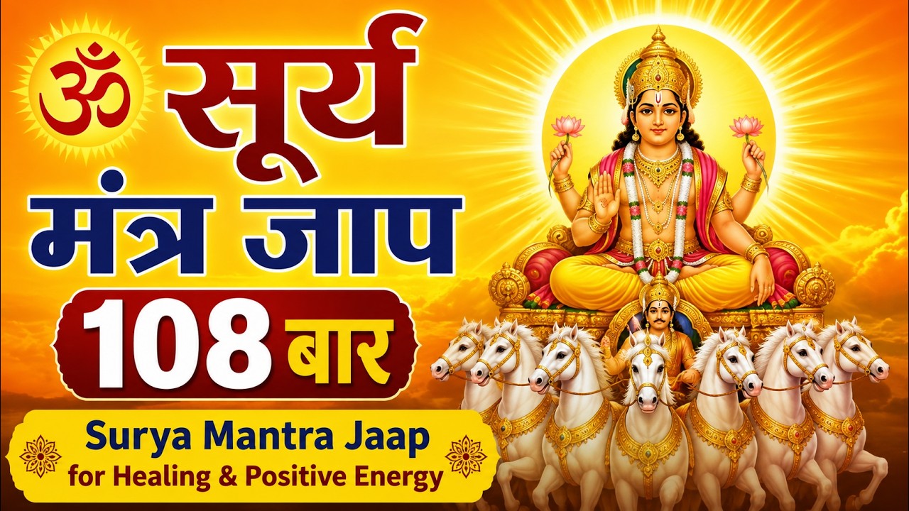 ॐ Power of Surya Mantra Jaap 108 Repetitions for Ultimate Healing  Positive Energy & Spiritual Peace