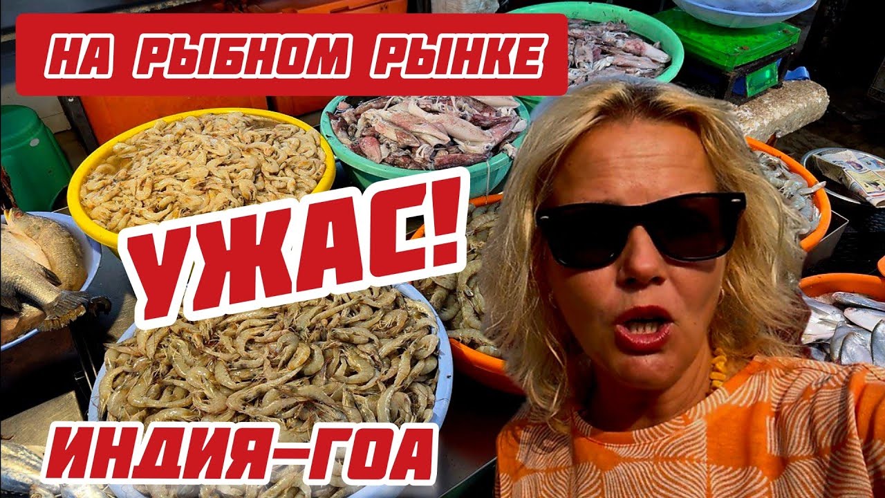 Индия. Посмотрите что продают в Гоа на рыбном рынке? Как доехать с автовокзала Маргао #индия #гоа