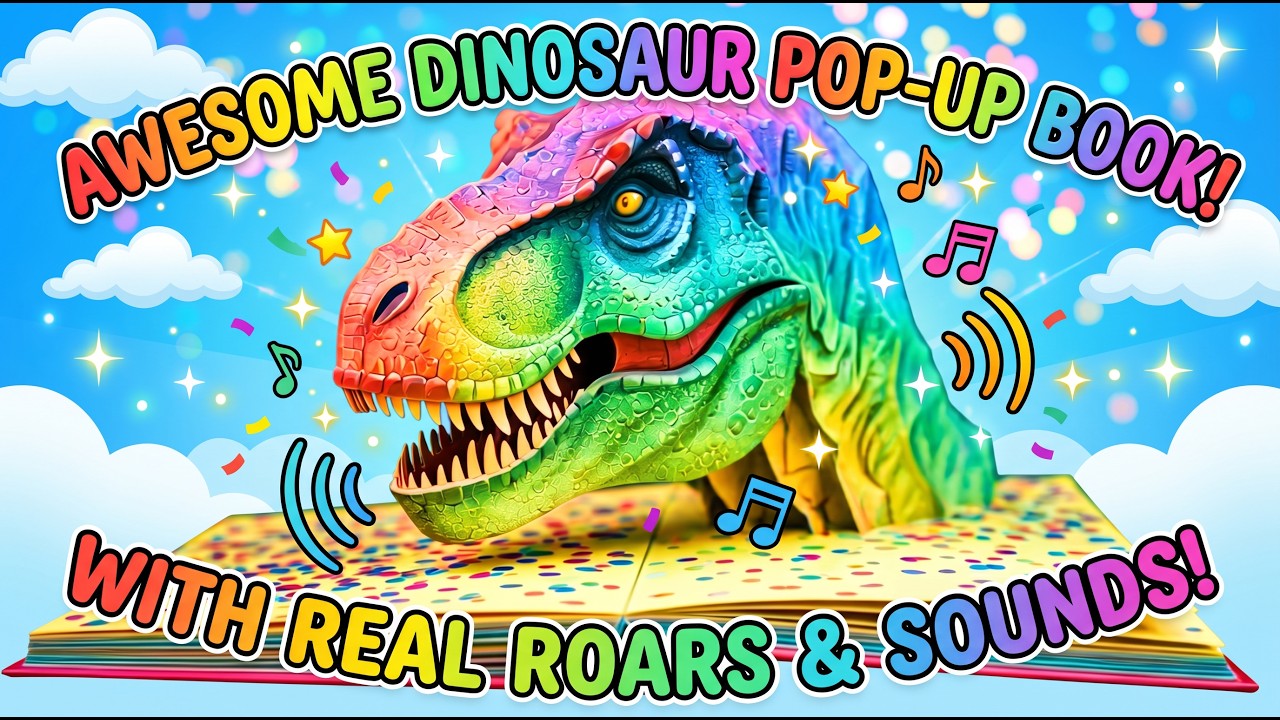 This Dinosaur Book ROARS! 🦕📚 (Story Telling, Pop-Ups + Sounds!)