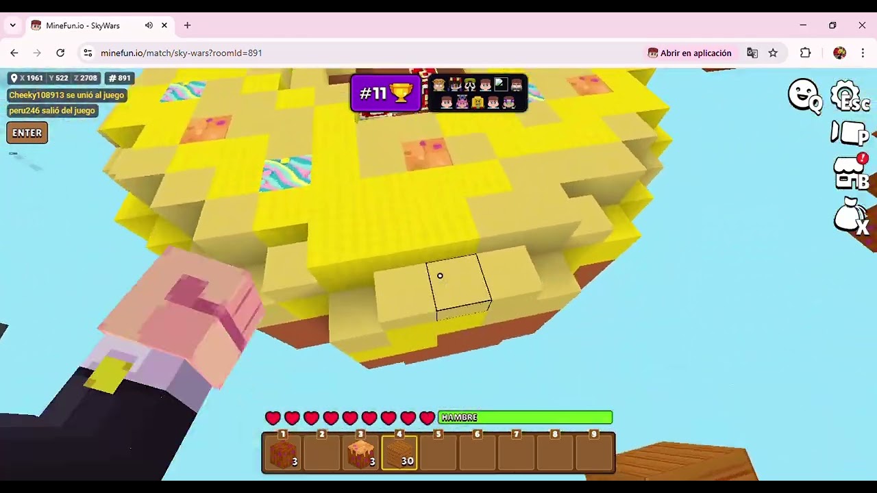 ASMR de sky wars olviden el final