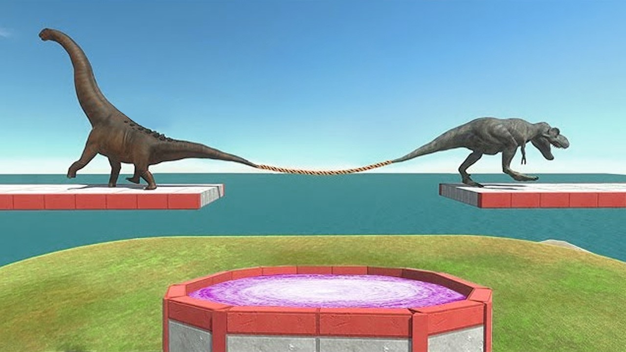 All Dinosaurs Who Pulls Harder Over Portal - Animal Revolt Battle Simulator