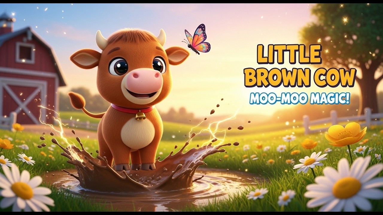 Little Brown Cow Moo Moo Song 🐄 | Funny Farm Animal Nursery Rhyme for Kids @PlayvioKidsTV