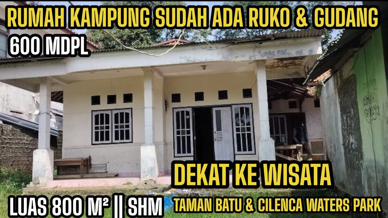 RUMAH KAMPUNG DI JUAL || DEKAT KE WISATA TAMAN BATU & CILENCA WATERS PARK || BOJONG PURWAKARTA