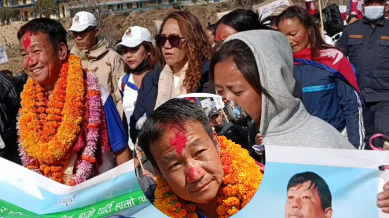 हर्क साम्पाङ श्रीमती सहित धनकुटा राजारानि चौबिसे भेटघाटमा फुलमालाले स्वागत ।