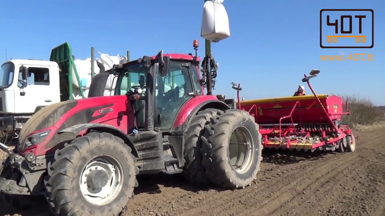 Valtra T194 žirnių sėja. Vaderstad Rapid400 sėjamoji.