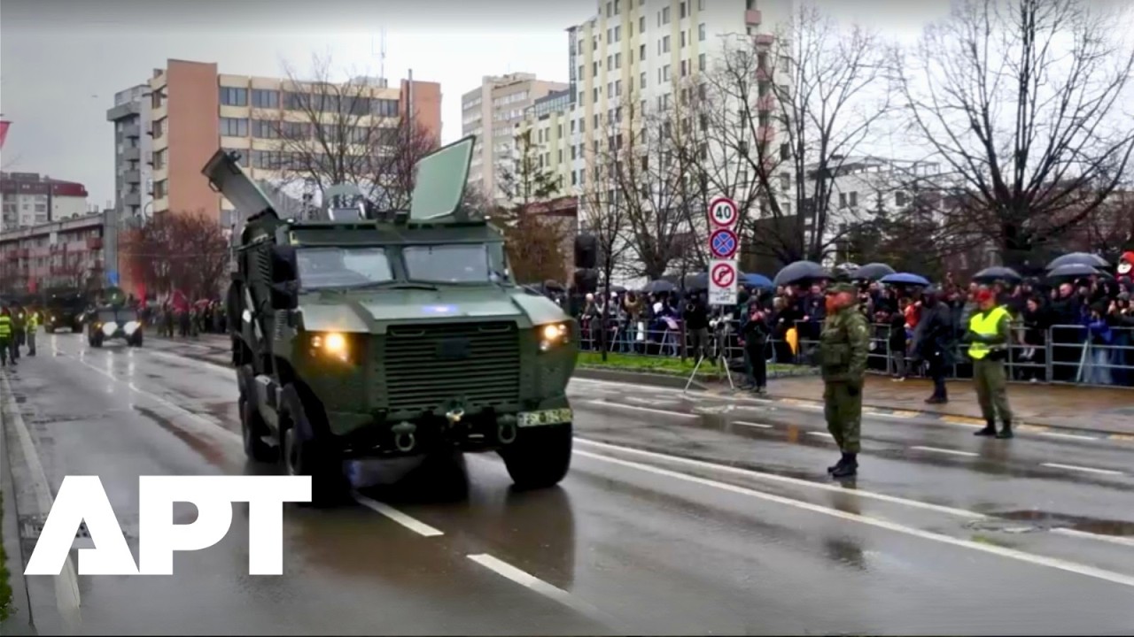 Kosovo Independence Day: Troops & Armoured Vehicles Parade Through Capital | APT