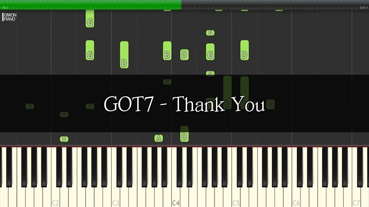 GOT7 - Thank You (고마워) | piano tutorial
