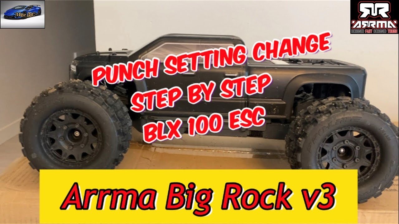 Arrma Big Rock-Granite-Senton-Typhon-BLX 100 ESC-changing punch settings