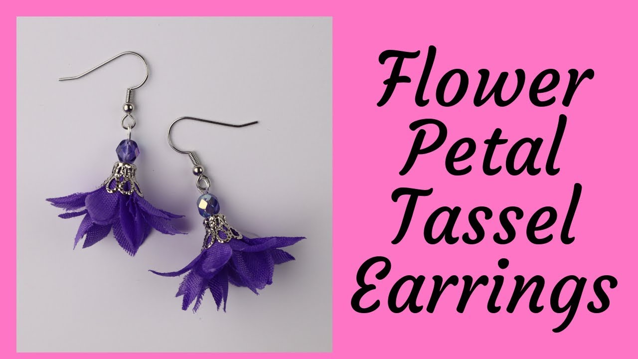 DIY Flower Petal Tassel Earrings