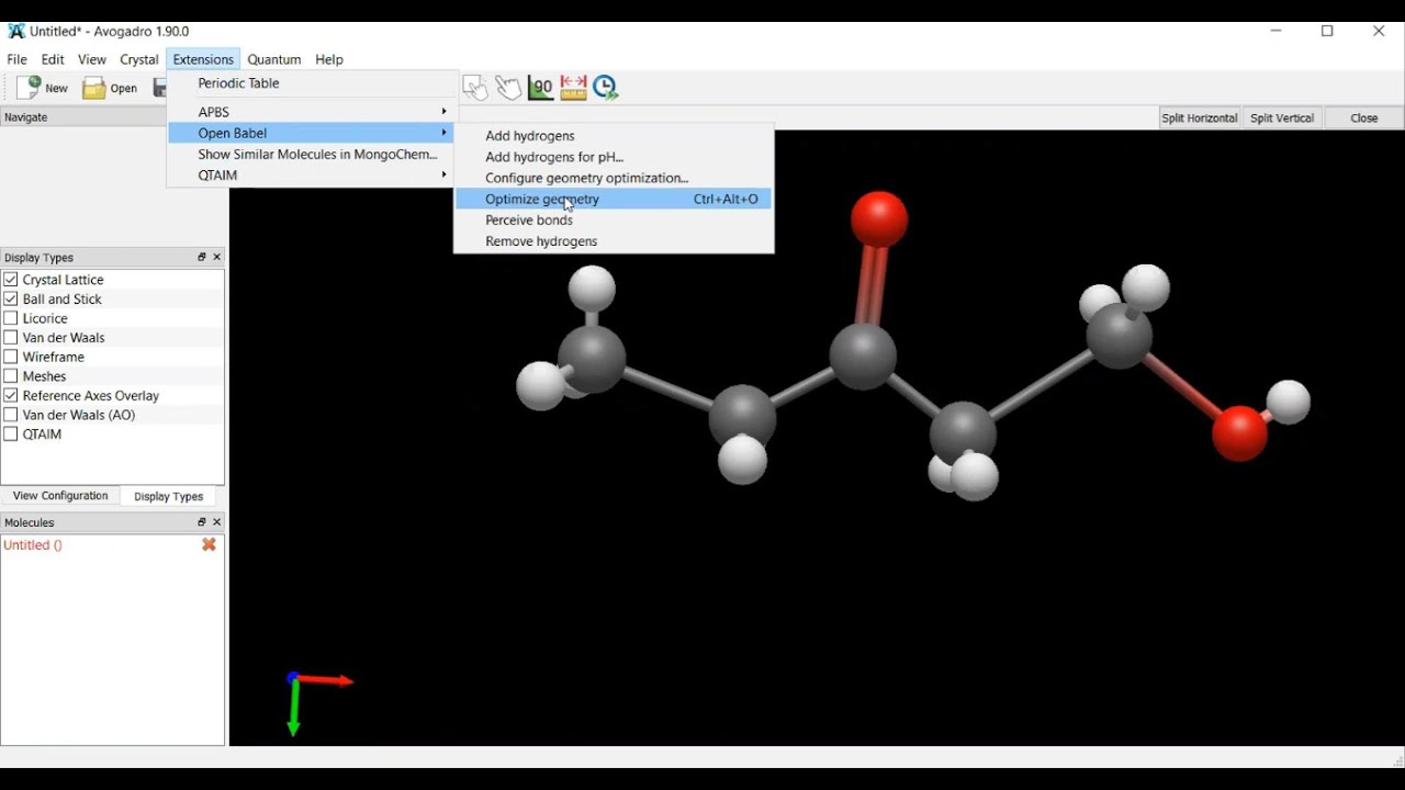 How to Draw Chemical Structures with Avogadro Software (step-by-step)