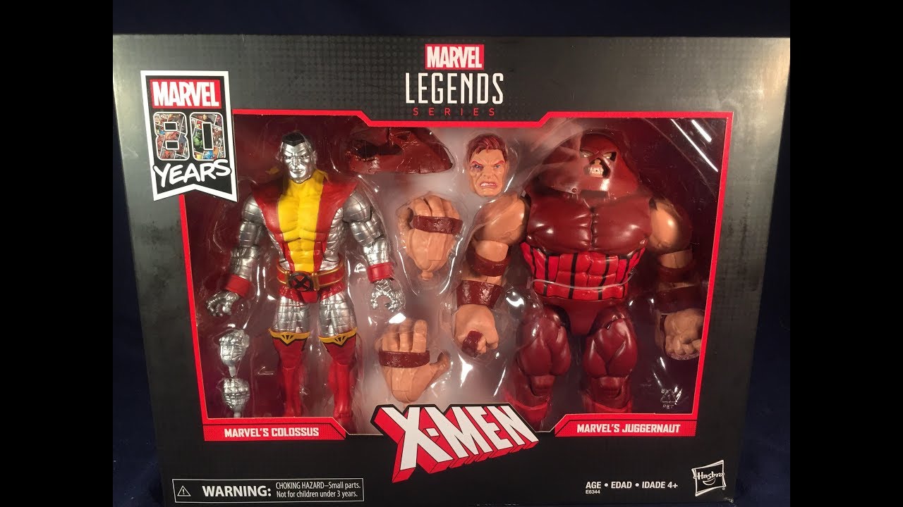 Marvel Legends 80th Colossus vs  Juggernaut two pacl figure review