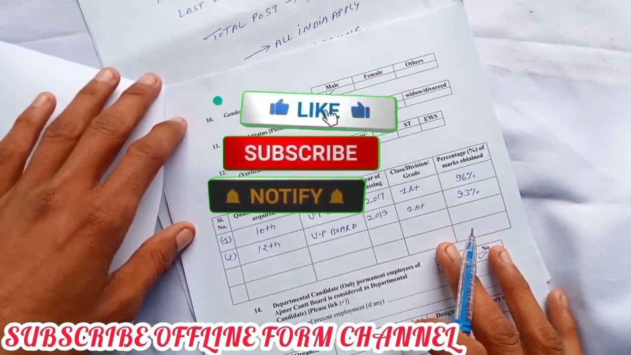 Cantonment Board Nasirabad,Ajmer Recruitment 2023 | offline form fill kre Step by step