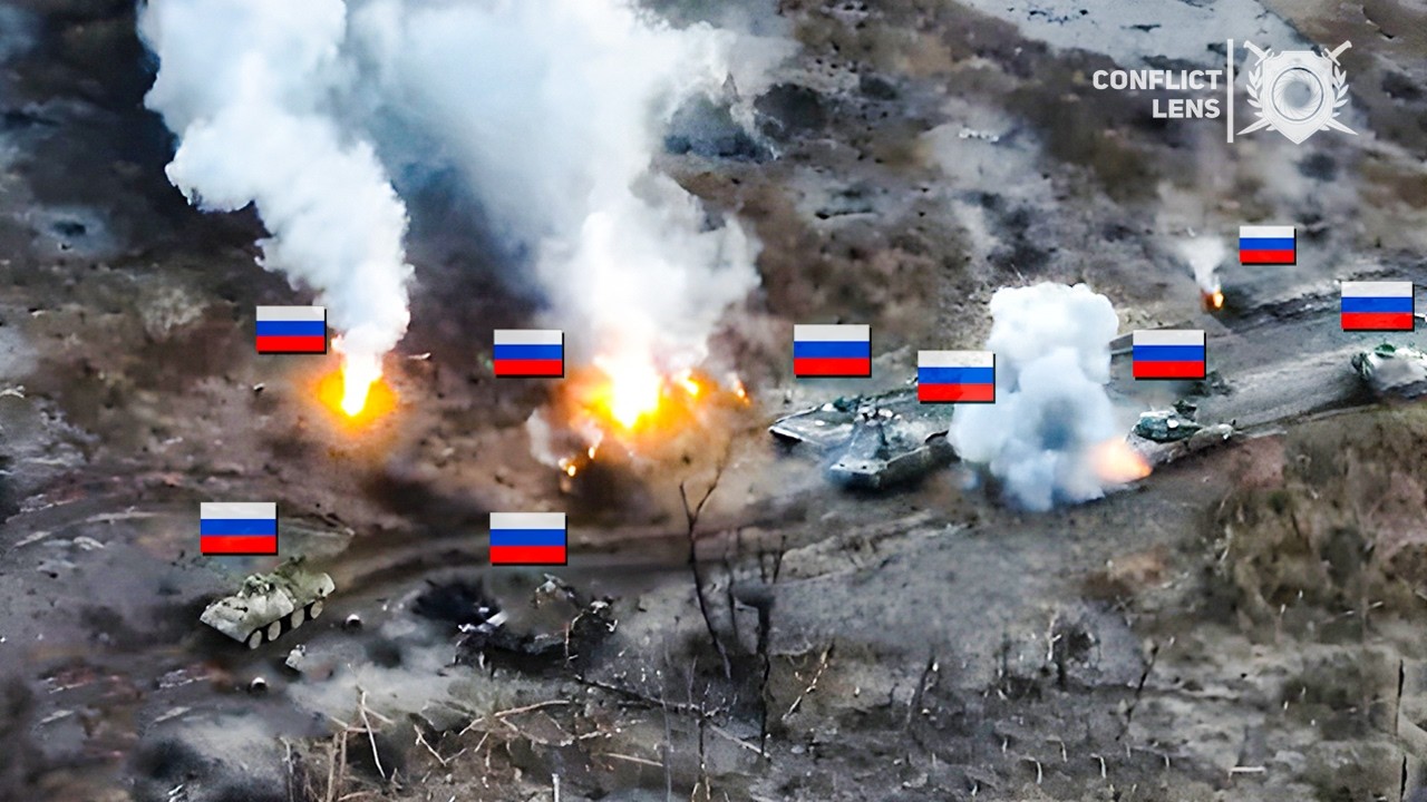 Шокирующие кадры: Украина атакует колонну российских спецназовцев