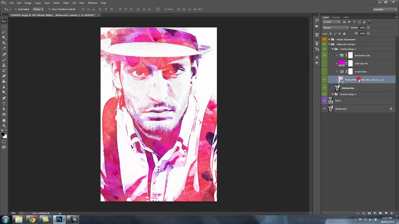 Watercolor and Pencil Photoshop Effect Tutorial