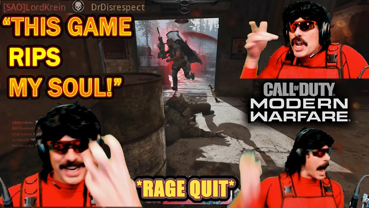 DrDisrespect RAGE QUITS After Trying to CAMP in COD Modern Warfare! (RAGE)