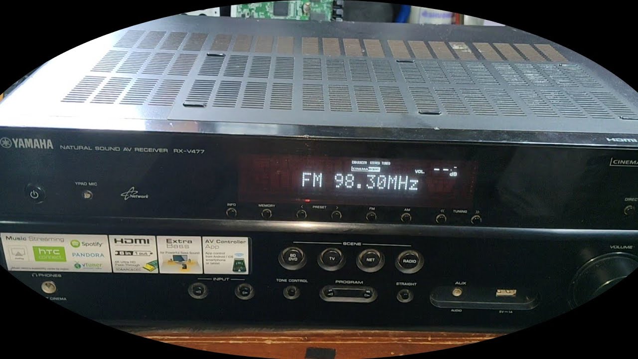 Yamaha rx-v477 Dead Pice Low Sound Problem USB Overload Protection 