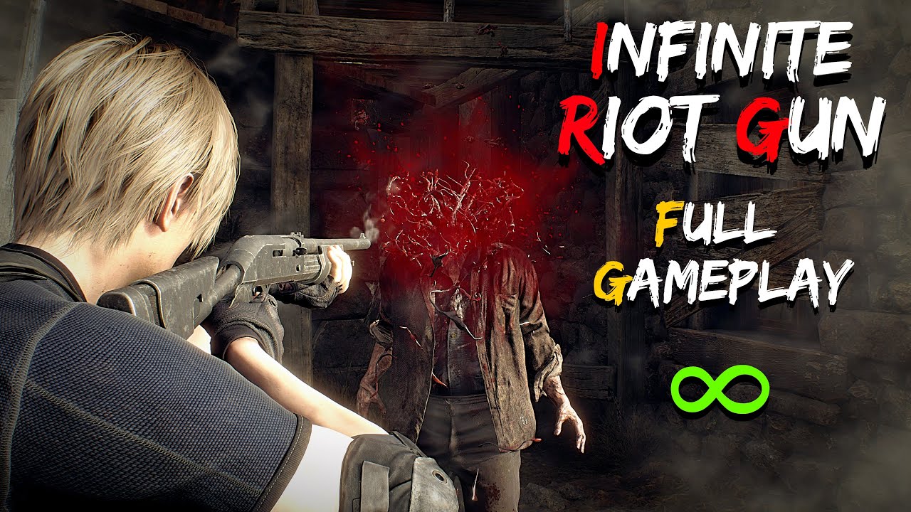 INFINITE RIOT GUN ONLY! | Full Gameplay | PROFESSIONAL | Resident Evil 4 Remake