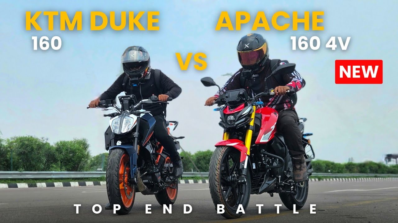 New Apache 160 4v 2025 vs KTM Duke 160 | Drag Race 🔥 