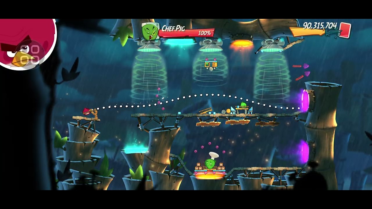 Angry Birds 2 King Pig Panic 4. Boss room only. Level 1306. February 14/2026 