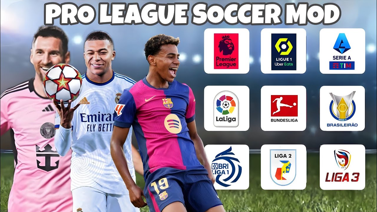 PRO LEAGUE SOCCER 2025 MO.D All LOGO LEAGUE, KITS & TRANSFERS 2024/25 ANDROID OFFLINE BEST GRAPHICS