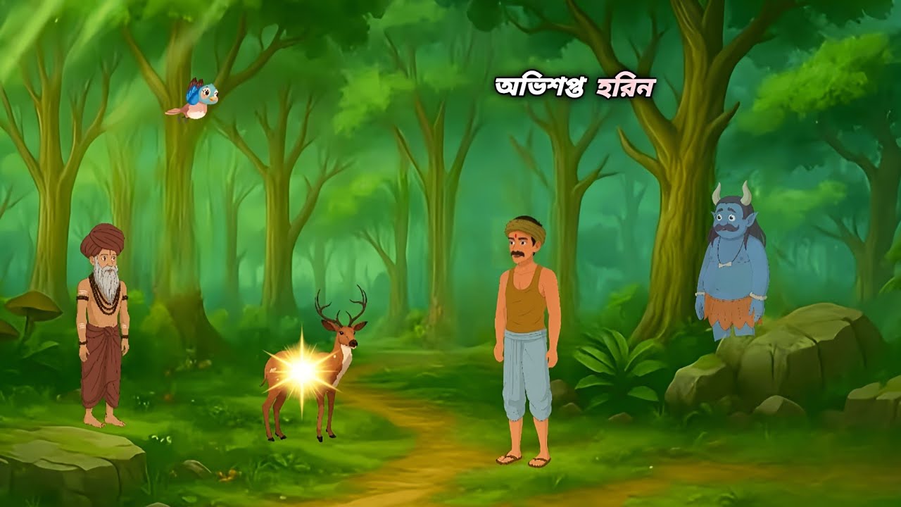 অভিশপ্ত হরিন।জাদুর গল্প। Bangali fairy tales cartoon। Thakumar Jhuli। Bangla Cartoon। 