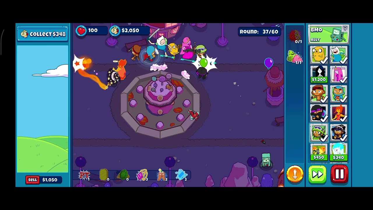 Bloons adventure time td #42 candy fountain extreme 
