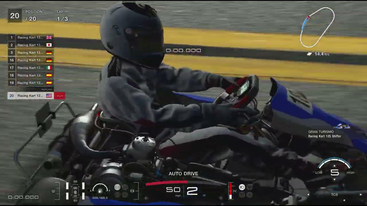 Gran Turismo 7 - Custom Race - 3 Laps - Daytona Oval - Racing Kart 125 Shifter - GT7 - PS5