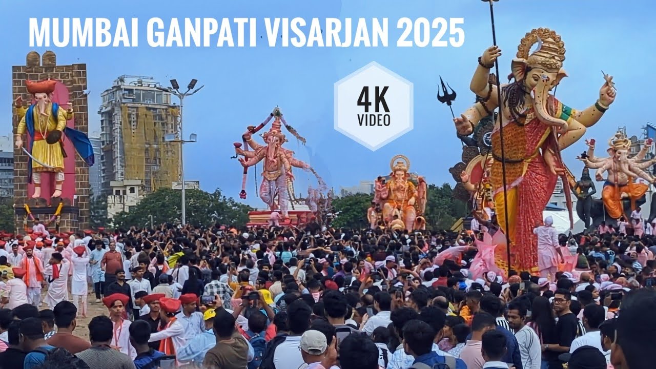 Biggest Mumbai Ganpati Visarjan 2025 | मुंबई गणपती विसर्जन २०२५ | Mumbai Attractions | Vimal Shah